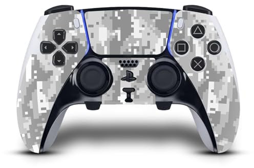 Head Case Designs Gray Camo Camouflage Vinyl Sticker Gaming Skin Decal Cover Compatible With Sony PlayStation 5 PS5 DualSense Edge Controller