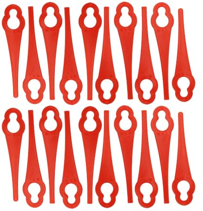 vhbw 20x Ersatz-Messer kompatibel mit Einhell GC-CT 18/24 Li, GC-CT 18/24 Li P Rasentrimmer - Ersatzklinge Rot, Nylon/Kunststoff