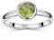 Materia Peridot Ring Silber 925 - Damenring mit grünem Stein SR-183-54