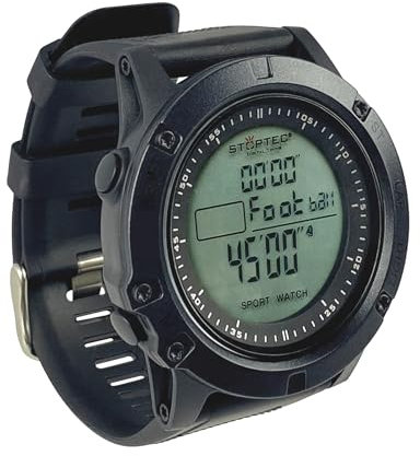 Stoptec Schiedsrichteruhr RW-110 | Spezieller Fußballmodus | Stoppuhr | Pacer | Alarm | Beleuchtung | Uhrzeit & Datum