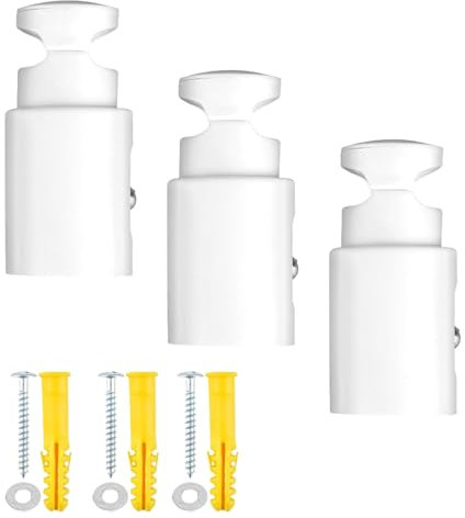 volumoon 3 Piezas Soporte toallero electrico, Soporte Toallero Radiador, Soporte Radiador Pared, Soporte Radiador ABS, Distancia Ajustable 75-95 mm, para Radiadores de Baño Rectos y Curvos (Blanco)
