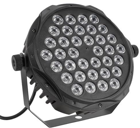 Fockety LED-Par-Licht, 36 X 3 W LEDs, RGB, Einfarbig, DMX 512-Steuerung, Klangaktivierte DJ-Party-Bühnenbeleuchtung mit Fernbedienung, Urlaubsmusikshow, Tanzparty, Bühnenbeleuchtung