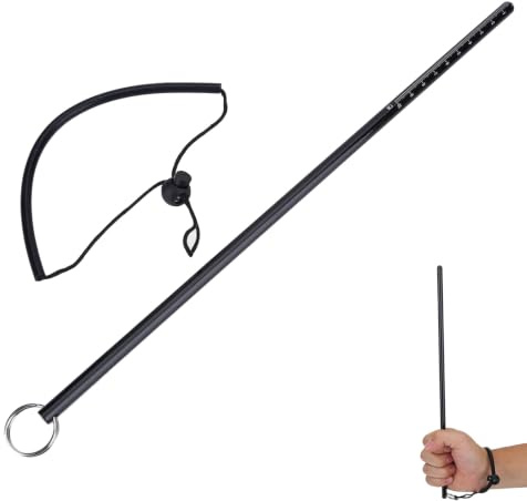 lvifloae Scuba Diving Point Rod Diving Stick Hummer Tickle Pointer Stick Scuba Diving Reef Stick Diving Noise Maker mit Lanyard Bunte Aluminiumlegierung (Silber) (Schwarz)