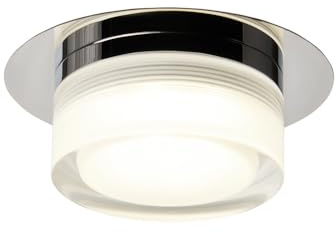 LITECRAFT Bolton Bathroom IP44 Rated LED Ceiling Light - Polished Chrome (1 Light, Ceiling Light)