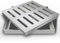 Caniveau Exterieur Grille de Drainage pour Pavés Extérieurs, Grille de Drainage Carrée pour Cour, Couvercle de Drain en Acier Inoxydable 304 avec Base, Couvercles de Crépine de Drain pour Égouts(25x25