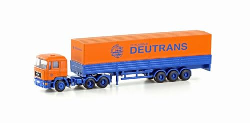 LEMKE Minis 81522642 - Man F90 Planen-Sattelzug Deutrans - Spurweite N
