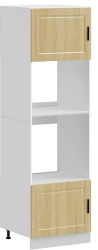 vidaXL Herdumbauschränke 2 STK. Porto Sonoma-Eiche Holzwerkstoff, Backofenschrank, Herdschrank, Ofenschrank, Küchenofenschrank, Küchenherdschrank