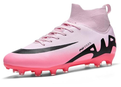 BibHoly Fußballschuhe Herren,Professionelle Fussballschuhe Outdoor-Fußballtraining,High Top Fußballschuhe,Atmungsaktive Turnschuhe