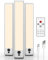 EZVALO Under Cabinet KitchenLights, 3 Pack of 3500K Dimmable Wireless Motion Sensor Lights Indoor with Remote Control, 23 cm USB-C Rechargeable Night Lights for Kitchen,Wardrobe and Cupboard (Warm)
