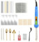 Plastic Welding Kit 150W, Fast Heating 2 in 1 Plastic Welder & Soldering Iron Kit, Temperature Display Welder with 6 Soldering Tips, 56 Rods, Surface Repair Tool for Car Bumper, Dashboard