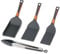 Onlyfire Ensemble de Spatules, Inclure Pince à Barbecue, 3 Spatule, Kit Ustensiles Plancha pour Plaque de Barbecue, Plancha, Brasero - Plastiques, Résistant aux Hautes Températures, 4 Pièces