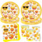 50 Stück Emoji Partygeschirr Set,Geburtstag Party Geschirr Set,Deko Partyzubehör Pappteller Set,Partygeschirr Kindergeburtstag,Mit Teller Becher Servietten,Party Geschirr für 10 Gäste