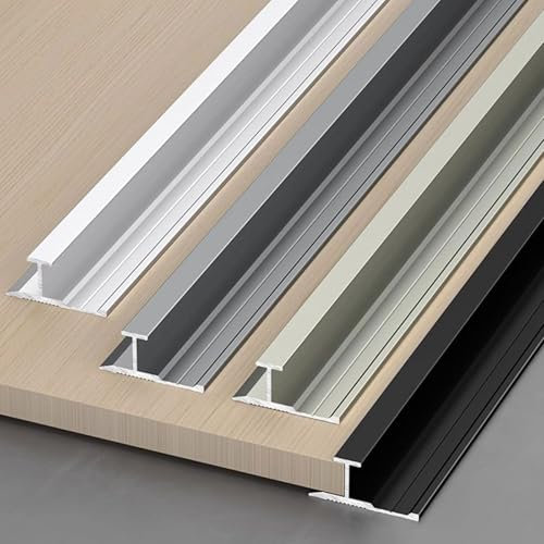 Aluminium Übergangsleiste für Küchenarbeitsplatte & Bad Wandverkleidung Abschlussleiste 100cm (3er Set) Eckverbindungsschiene aus Metall für Laminat Fliesen & Arbeitsplatten Renovierung Zubehör(Silber