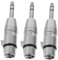 KALLORY 3Stücke Xlr Adapter Stereo Buchse für Mikrofon Audiogeräte Langlebiger Metallstecker für Klangübertragung Hohe Kompatibilität