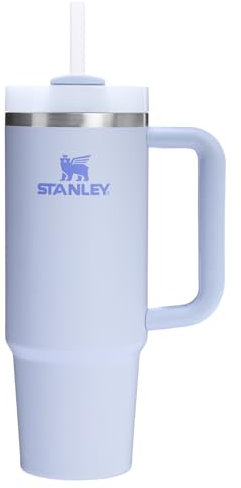 Stanley Quencher - Vaso H2.0 con asa y pajita, 887 ml, tapa de 3 posiciones, soporte para vasos compatible para viajes, vaso de acero inoxidable aislado, sin BPA, gota de rocío