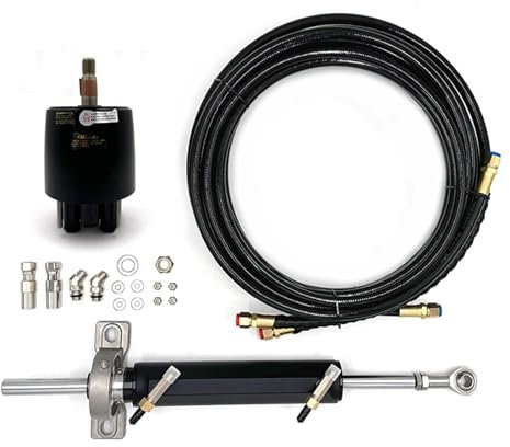 Système de direction hydraulique in-bord Winibo ZA0450 ​​avec cylindre de pompe de barre et tubes jusqu'à 50 pieds ou 15 mètres