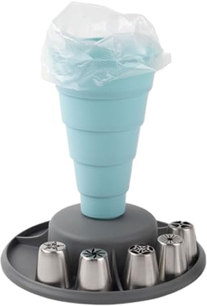 Yulokdwi Piping Bag Holder Stand for Filling | Icing Tips Stand Baking Tool | Telescopic Baking Accessories, Kitchen Gadget for Friends Family Girls Boys Teens Youth Men