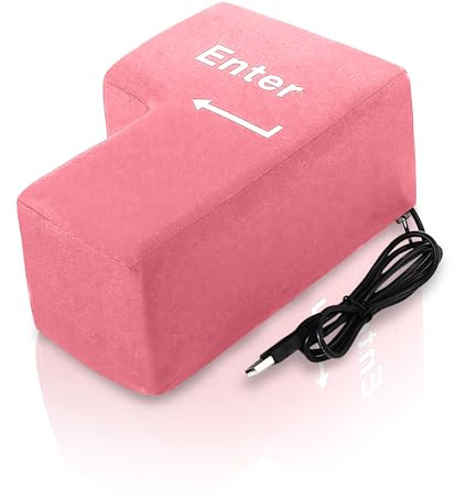 Daity Big Enter Button Multifunction Enter Taste Pillow with Data Input Keys USB Anti-Stress Pillow for Office, Home and Business Travel