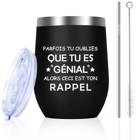 Idee Cadeau Ami Homme Tasse Humoristique Drôle Rigolote D'école Fin D'année Original Cadeau Collègue De Travail Frere Cadeaux Amitié Bureau Maison 355ml Tasse à Café En Acier Inoxydable Verre a Vin