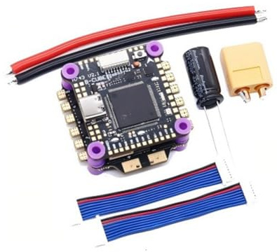 Uxsjakjsd H743 Flugsteuerungseinheit 45A 4-INI ESC für RC FPV Racer Drohne 3-6S Batterie Dual BEC 30,5mm X 30,5mm FPV Stack