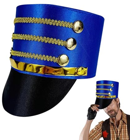 Generisch Chapeau soldat en étain, chapeau casse-noisette tambourmajor - Casse-noisette créatif pour adultes comme costume, pour les spectacles sur scène, Noël, fête costumée, réunion de famille