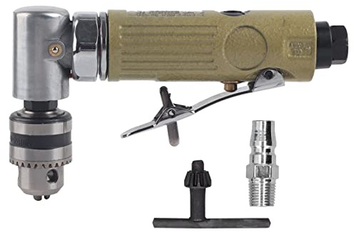 MUNEFE Angle Drilling Tapping, 90 Degrees Elbow Air Drill, Pneumatic Powerful Angle Drilling Machine for Screwing, Derusting, Stirring