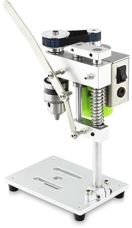 Taladro de columna, Taladro de banco pequeño, mini, de sobremesa, de CC, con velocidad, for el hogar, de precisión, for bricolaje