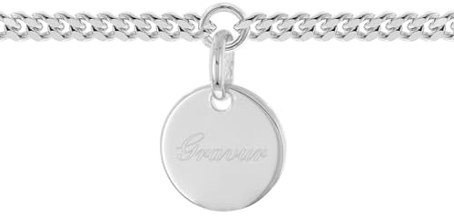 trendor Mädchen-Armband mit Gravurplatte 925 Silber Rhodiniert 21577 | Kinderarmband aus Sterlingsilber, personalisierbarer Schmuck,