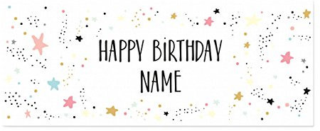 Herz & Heim® Tischläufer zum Geburtstag - Happy Birthday - mit Namensaufdruck (Happy Birthday, 40x100 cm)