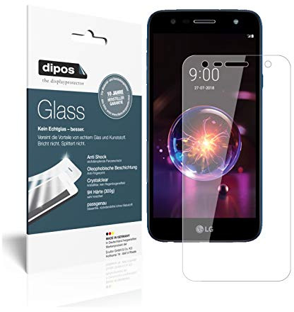 dipos I 2X Displayschutz klar kompatibel mit LG X Power 3 Schutzfolie 9H Anti-Shock