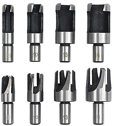 Bestgle Tapón de Madera Broca de Acero De Madera Broca Fijada Recta y Cónica Garra Tipo Brocas para Agujeros de Perforación para Carpinterías