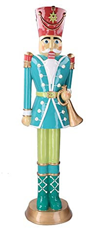 Zelda Bomboniere Soldatino Schiaccianoci Resina LED 26 X 19 H. 89 Natale Decorazione