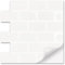 Froadp 30x30cm PVC Adesivi per Piastrelle Autoadesive Pellicola Decorativa Mattonelle Adesiva Ottica per Pareti Mosaico Decorazione Motivo Muro per Cucina Bagno Soggiorno(10 Pezzi, Bianco puro)
