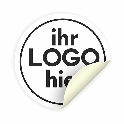 100 Benutzerdefinierte Aufkleber - PERSONALISIEREN SIE HIER - Firmenlogo-Etiketten - Logo, Bild, Fotos - Aufkleber Geschäft, Büro (3 cm)