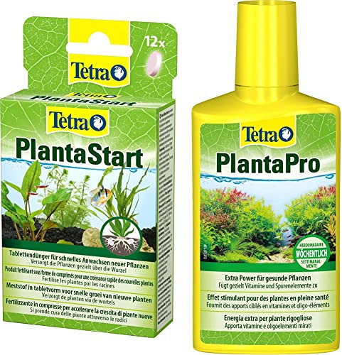 Tetra PlantaStart compresse di fertilizzante, 12 compresse & PlantaPro Fertilizzante Liquido, Rilascia nell'Acqua oligoelementi e vitamine