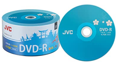 JVC Kenwood DVD-R 16 x 4,7 GB 120 Minuten Schrumpffolie, 16 x 16 Stück