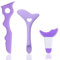 3 stencil per eyeliner, in silicone, con ala, riutilizzabile, strumento di aiuto per eyeliner, stencil per rossetto, applicatore per trucco ciglia (viola)