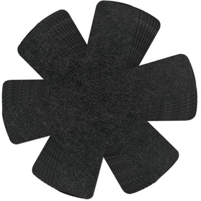 8-pack Pan Protectors (diameter 38cm), Heat Insulation Pads, Cup And Pan Protectors, High Temperature Resistant Felt Mats, Adjustable Size (black)