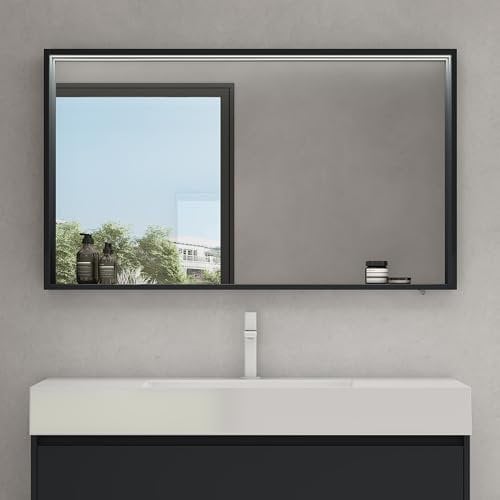 Mai & Mai Spiegelschrank Bad mit Beleuchtung Badezimmerschrank Hängeschrank Badezimmerspiegel BxTxH 120x12x70 cm Anthrazit matt Spiegelschrank-01