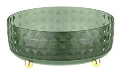 Lazy Susan Drehteller, 360 Grad drehbarer Aufbewahrungs-Organizer, rutschfestes Gewürzregal Drehteller, 23cm drehbarer Organizer für Küche, Kühlschrank, Speisekammer, Kühlschrank, Dunkelgrün