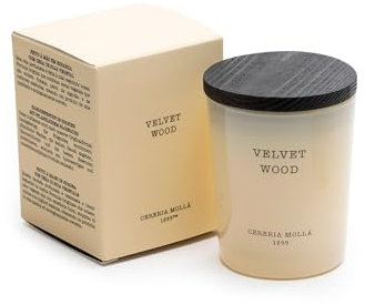 MOLLA 1899 | Mini-Duftkerze aus Velvet Wood | Duftkerzen mit 1 Docht | 20 Stunden Brenndauer | Kerze mit natürlichen Düften | recycelbare Verpackungen | handgefertigte Kerze