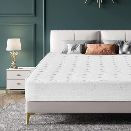 Good Nite Doppelmatratze, 20,3 cm, Taschenfederkernmatratze, Memory-Schaum, 135 x 190 cm, mit atmungsaktivem Schaumstoff und luxuriösem Jersey-Strickstoff, mittelfeste Bettmatratze, feuerbeständig,