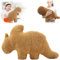 Dino-Nugget-Kissen,Chicken Nugget Kissen Stofftier, Dino Chicken Nugget Plüschtier, Dinosaurier Stofftier Plüschtiere Puppe, Kissen Geburtstagsgeschenke für Kinder Zimmerdekoration (Triceratops)
