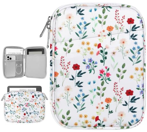 Vinabilia 6-7 Zoll Sleeve Tasche Hülle für 7 Der Neue Kindle Paperwhite und Kindle Colorsoft Signature Edition, 6 Kindle 11. Gen, 6,8 Kindle Paperwhite, Kindle Oasis E-Reader,Blühende Blumen