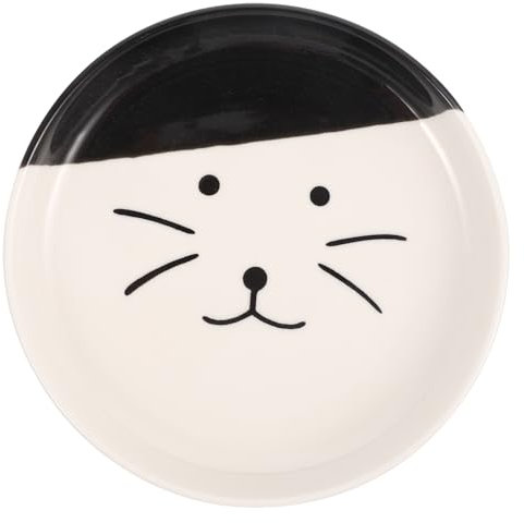 HAPINARY Ciotola Per Gatti Ceramica Riutilizzabile Con Design Antiscivolo Ciotola Per Cibo Per Gatti Con Arrotondato Per Comodo Pasto e Facile Pulizia