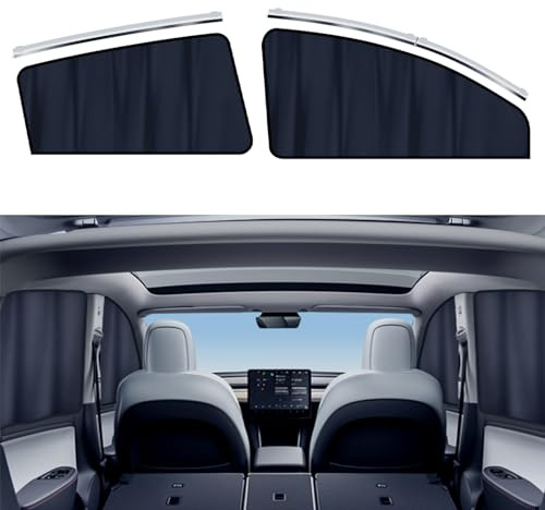 Tesla Model 3 Sunshade, Magnetic Side Window Sun Shade, Car Window Privacy Shade for Baby, Removable Curtains, Model 3 Accessories 2025