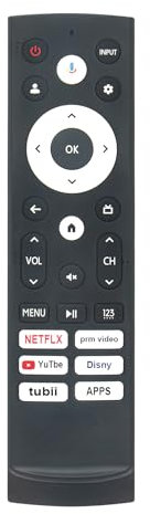 AULCMEET ERF3AF90H New Ersatz Sprachfernbedienung passend für fit for Hisense Mini-LED ULED 4K TV 55A6HX 55A6KV 55A76K 55U6K 55U8K 65A6HX 65A6KV 65U6K 65U8K 75A76K 75U6K 75U8K