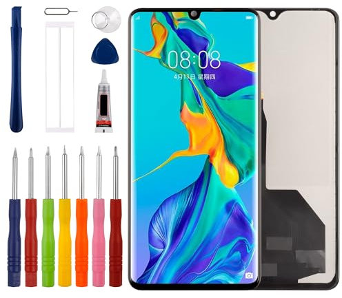 [Ne prend pas en charge les empreintes digitales] Écran tactile TFT LCD Duotipa Remplacement pour Huawei P30 Pro, VOG-L29 L09 6,47 pouces avec outils de réparation techniques, noir.
