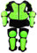 Gilet de Protection pour Moto et Motocross Enfants 5-13 Ans, Veste avec Genouillère et Coudière, Équipement (Vert)