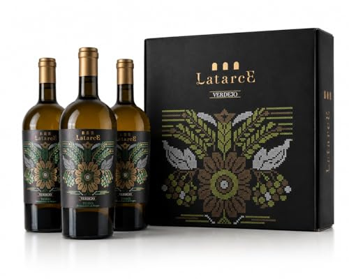 Latarce | Vino Blanco Verdejo Selección 2022 | D.O. Toro 100% Verdejo Viñedos 50 Años | 4 Meses en Barrica de Roble Americano | Estuche 3 Botellas 75cl | Edición Limitada